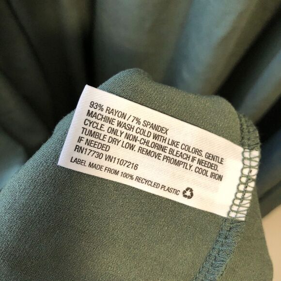 NEW The Nines by Hatch Maternity Dress Maxi Rayon Ruched Sleev Olive Green Sz XS - Picture 7 of 8